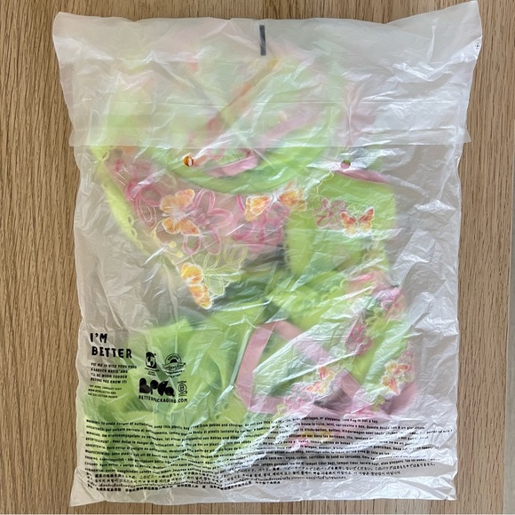 NWT For Love & Lemons Sunset Butterfly Teddy XS Pink Multi - Picture 7 of 8